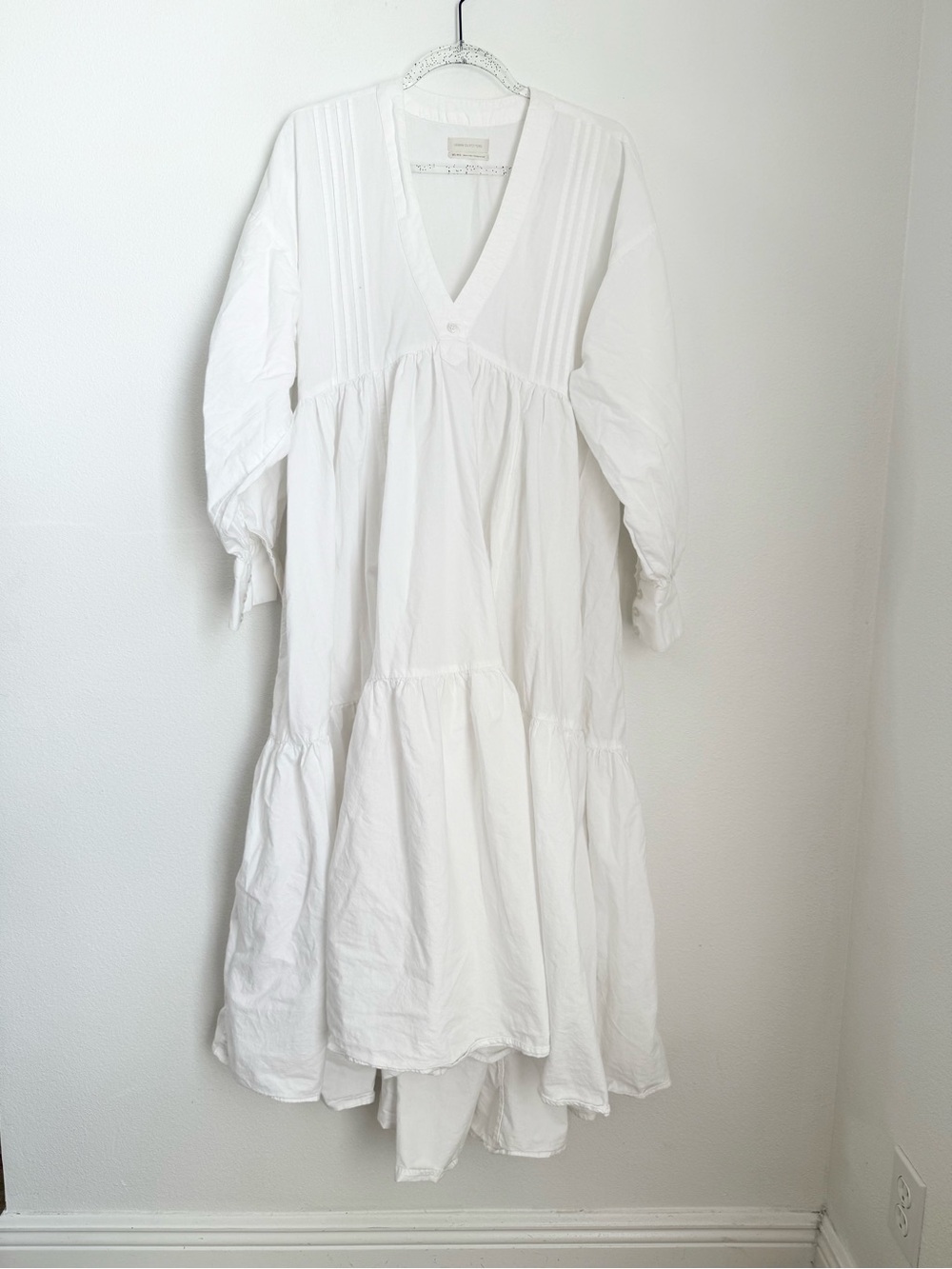 Urban Outfitters Boho Renaissance long white cotton Party Midi Dress Sz M